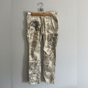 Da-Nang Yin-Yang Studded Camo Cargo Pants